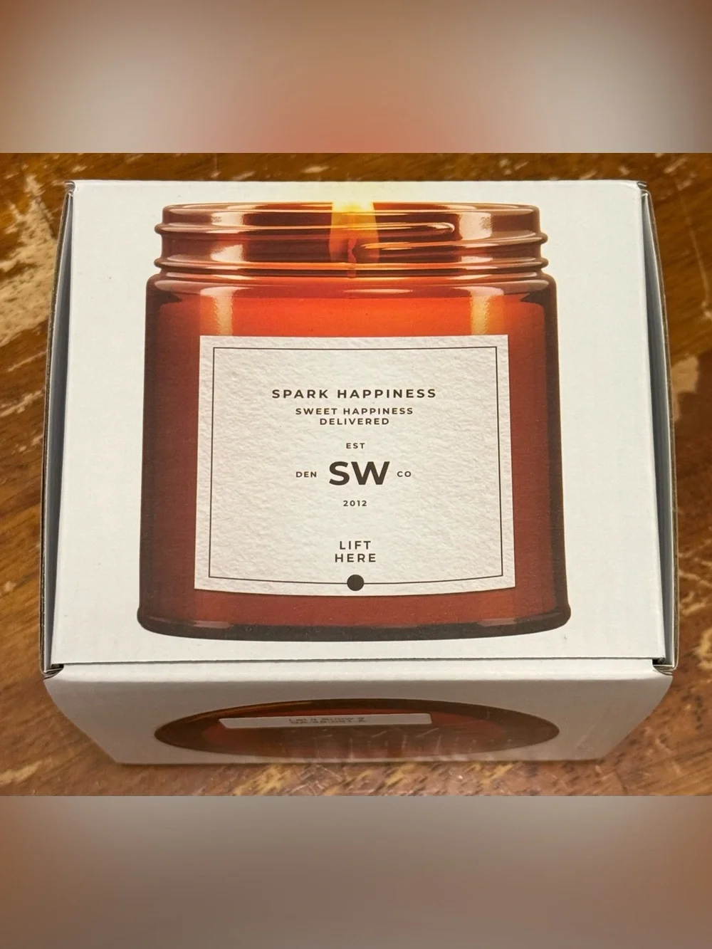 Calyan Wax Co Evergreen + Eucalyptus Soy Candle - Amber Glass Let It Snow2 - NIB